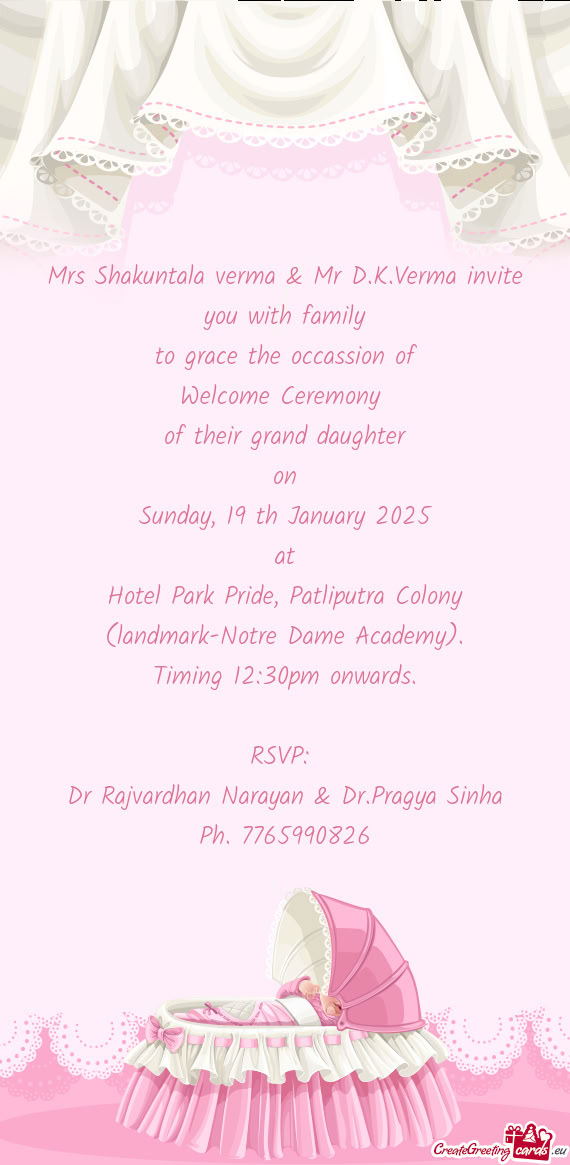 To grace the occassion of