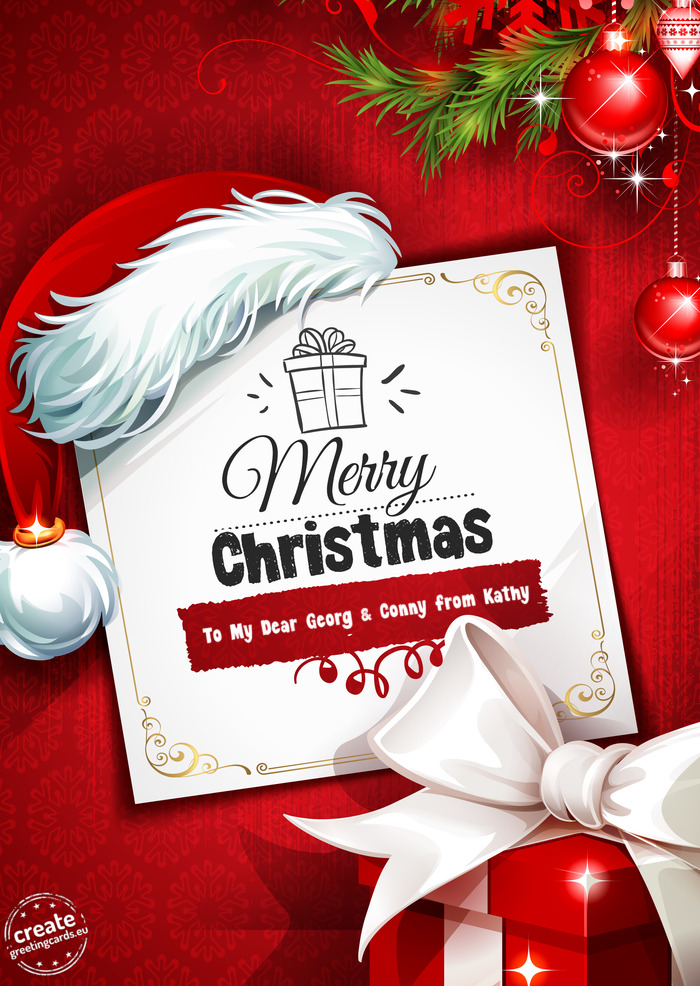 To My Dear Georg & Conny from Kathy