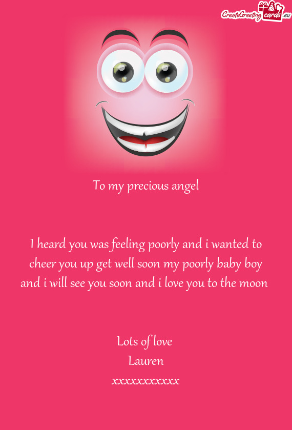 To my precious angel