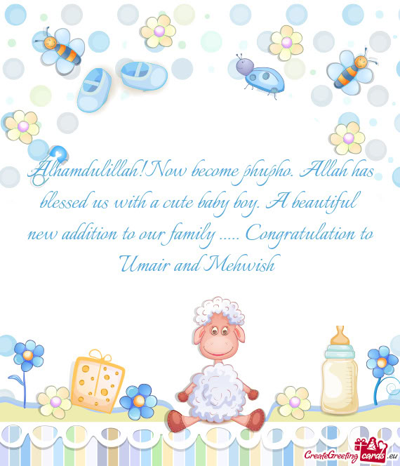 To our family ..... Congratulation to Umair and Mehwish