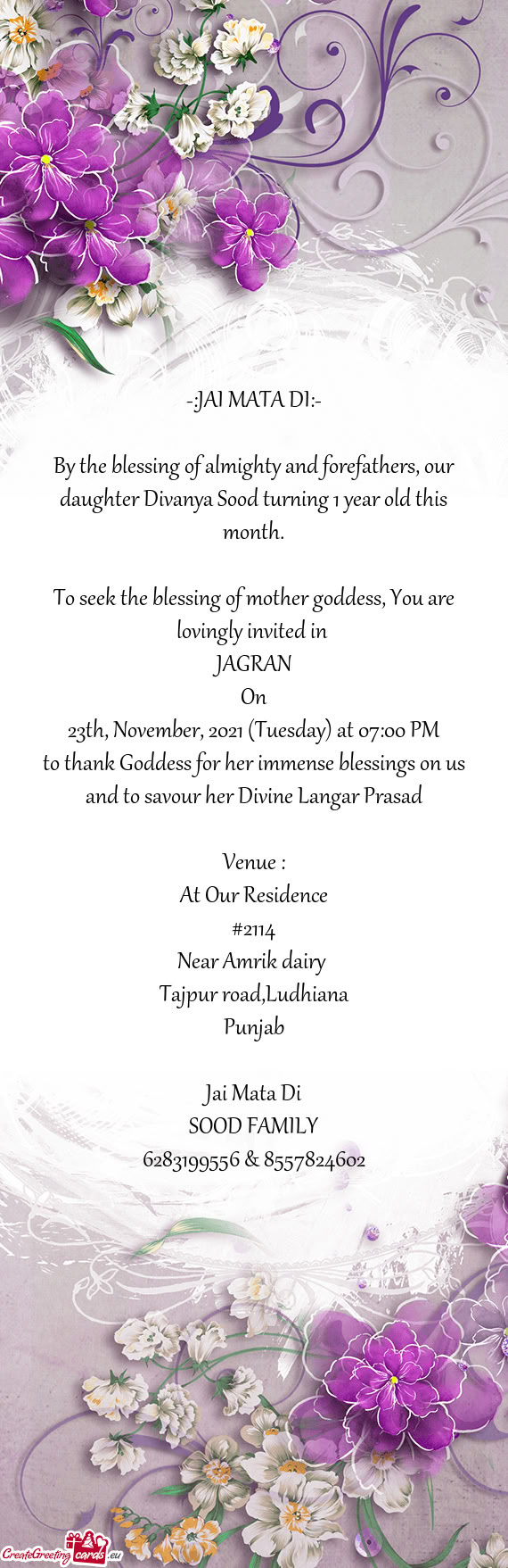 To seek the blessing of mother goddess, You are lovingly invited in