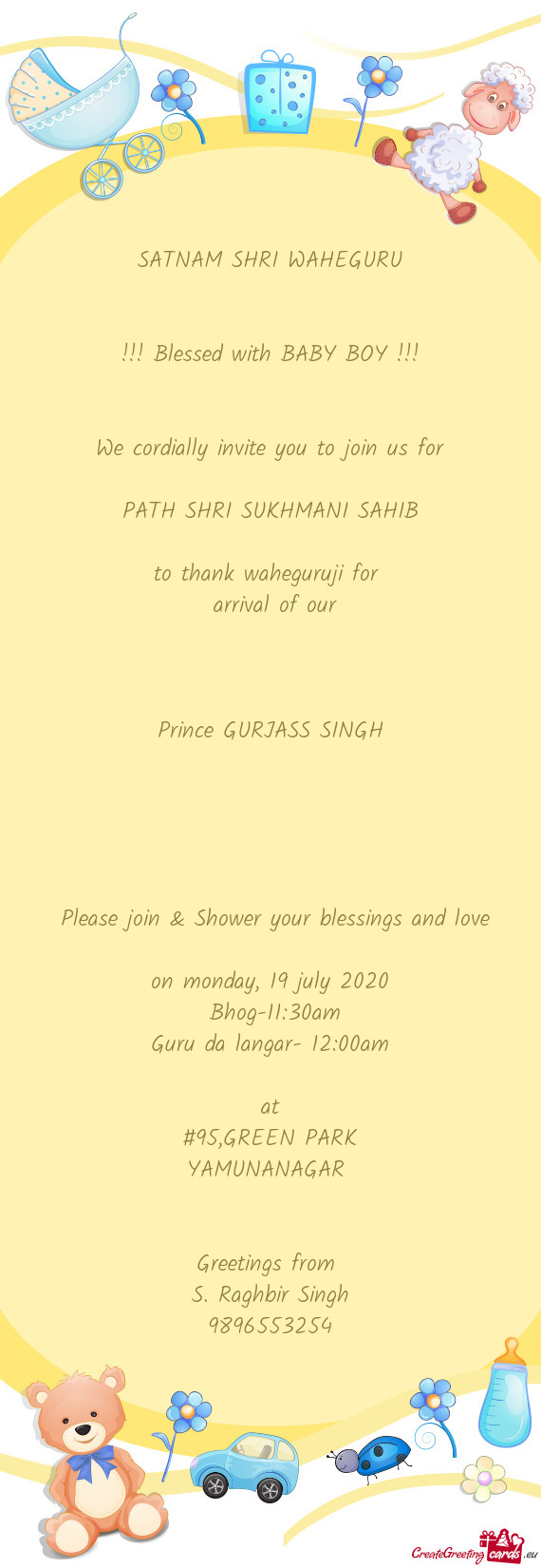 To thank waheguruji for