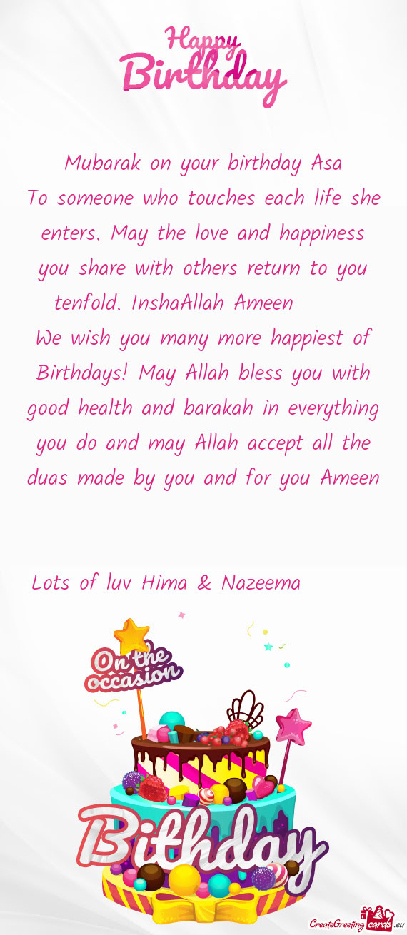 To you tenfold. InshaAllah Ameen 💕🥰💝