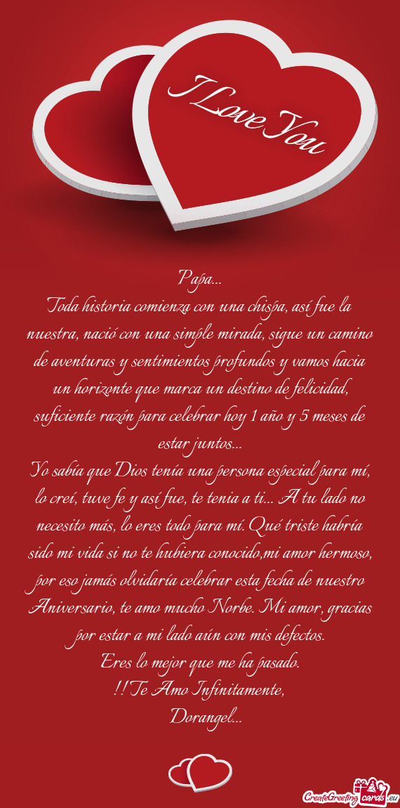 Toda historia comienza con una chispa, así fue la nuestra, nació con una simple mirada, sigue un c