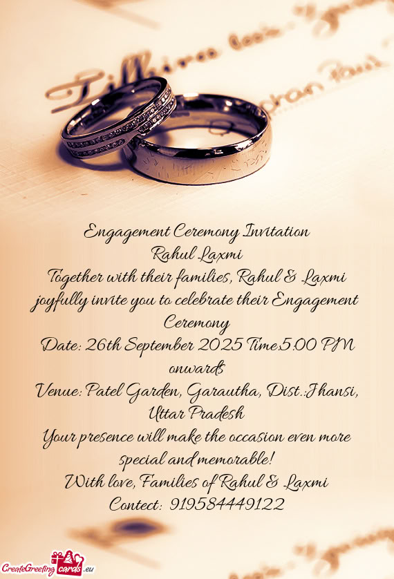 Together with their families, Rahul & Laxmi