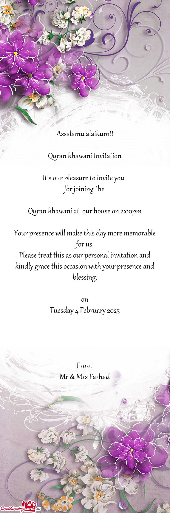 Tuesday 4 February 2025