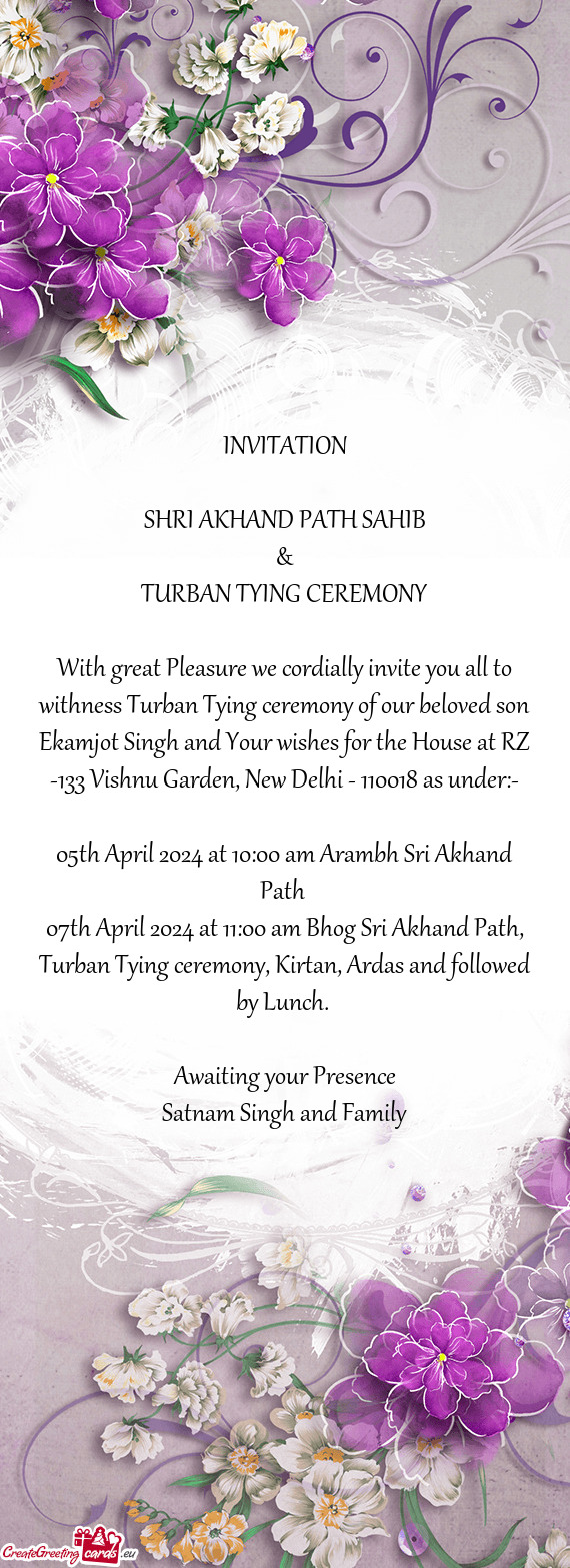 TURBAN TYING CEREMONY