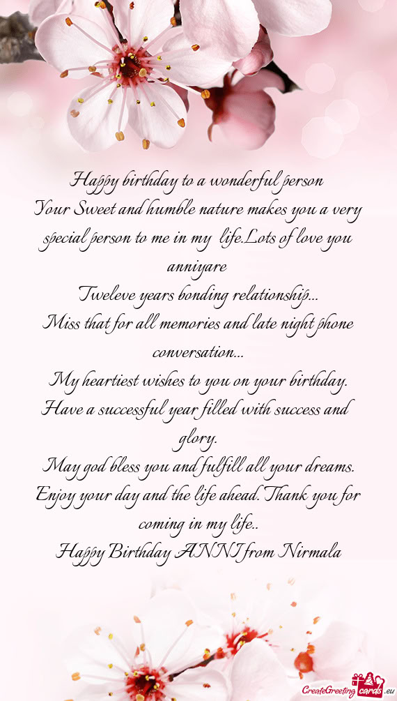 Tweleve years bonding relationship