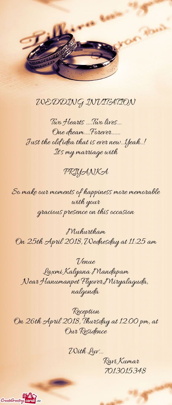 Two Hearts ....Two lives