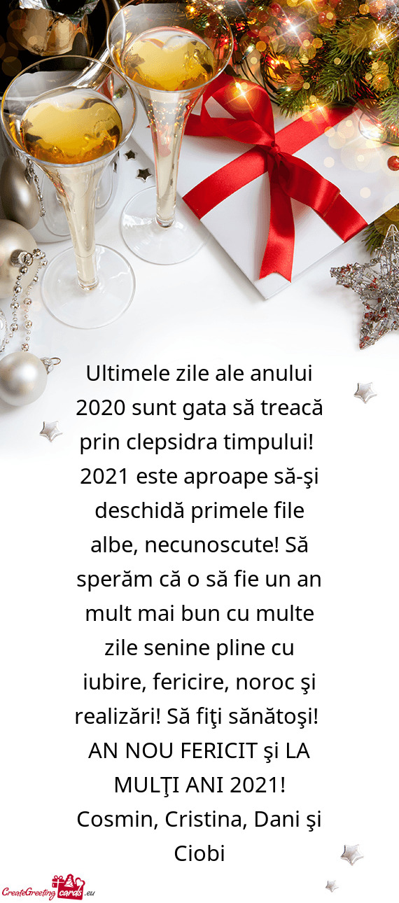 Ultimele zile ale anului 2020 sunt gata să treacă prin clepsidra timpului