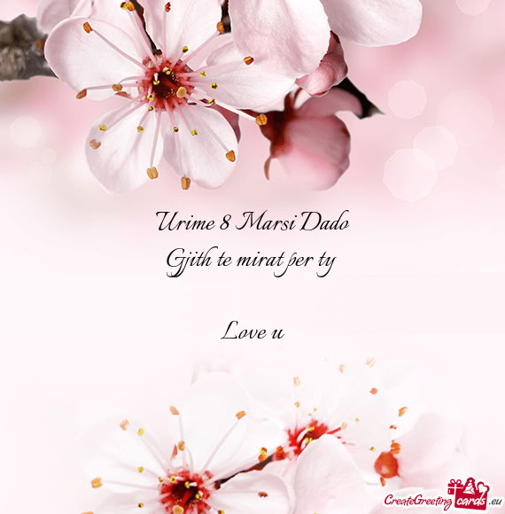 Urime 8 Marsi Dado