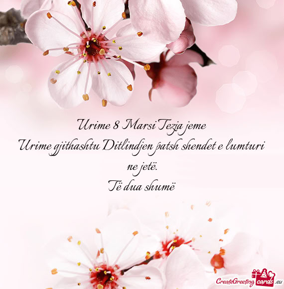 Urime 8 Marsi Tezja jeme