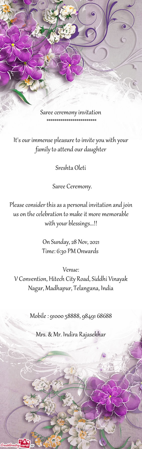 V Convention, Hitech City Road, Siddhi Vinayak Nagar, Madhapur, Telangana, India