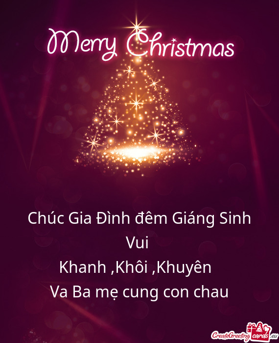 Va Ba mẹ cung con chau