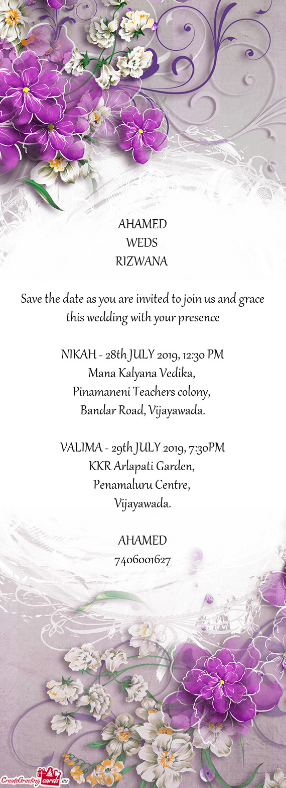 VALIMA - 29th JULY 2019, 7:30PM