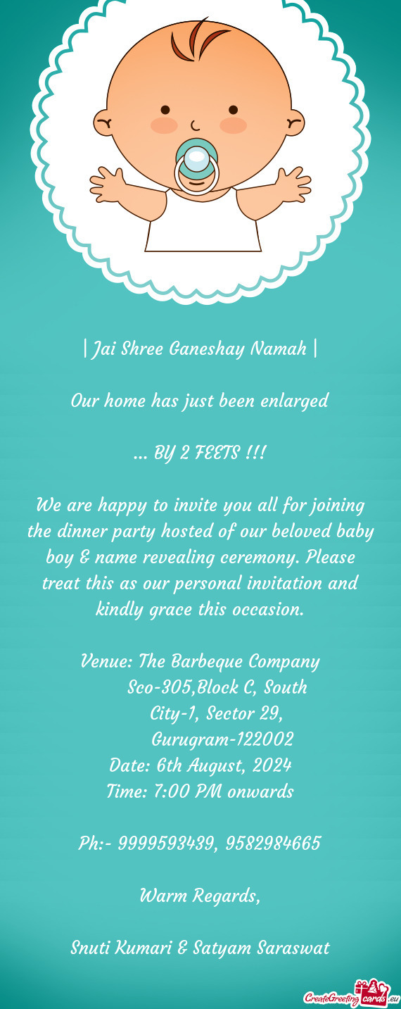 Vealing ceremony. Please treat this as our personal invitation and kindly grace this occasion