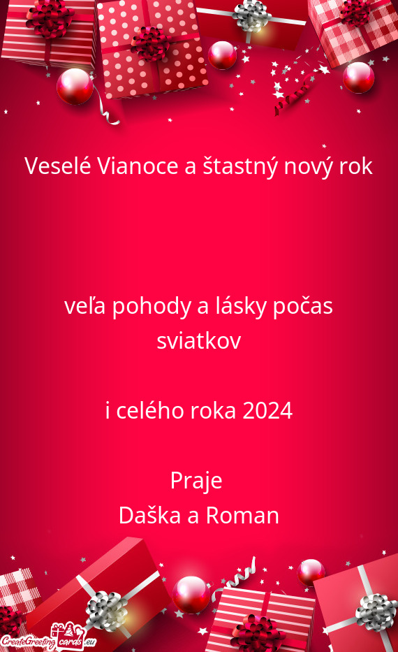 Veľa pohody a lásky počas sviatkov