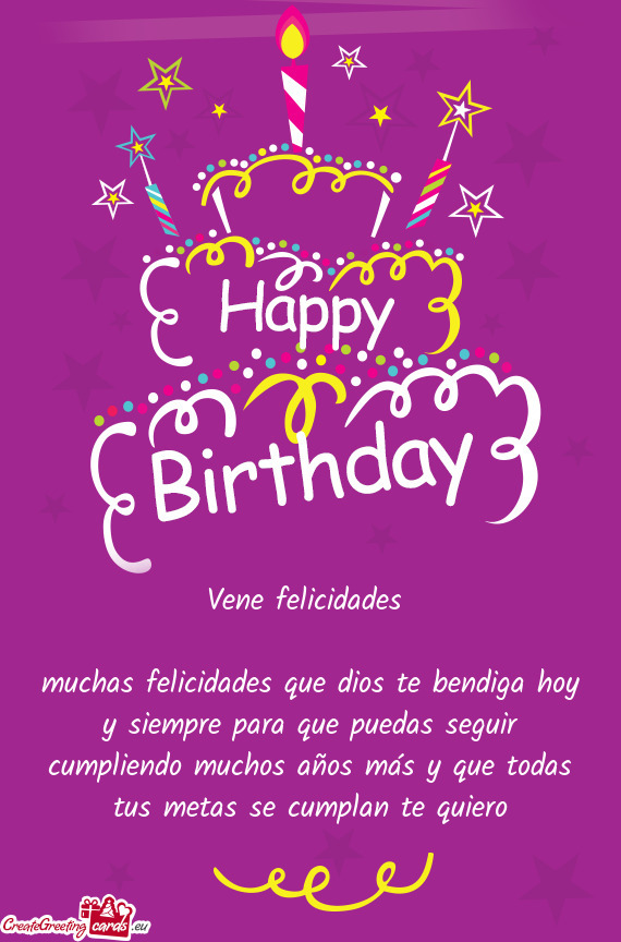 Vene felicidades