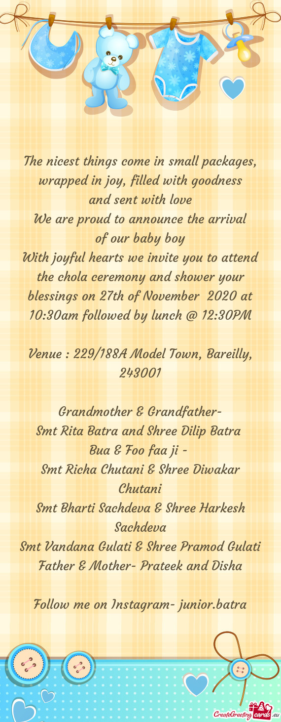 Venue : 229/188A Model Town, Bareilly, 243001