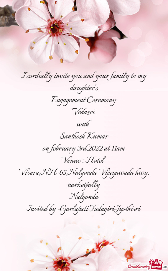 Venue : Hotel Vivera,NH-65,Nalgonda-Vijayawada hwy, narketpally