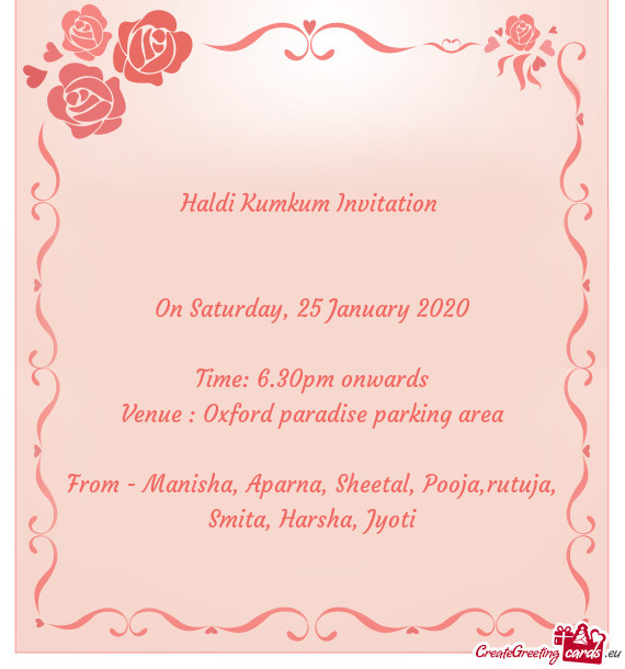 Venue : Oxford paradise parking area