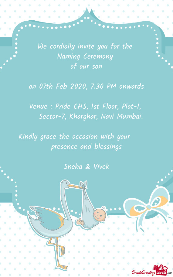 Venue : Pride CHS, 1st Floor, Plot-1