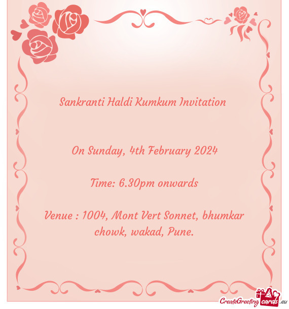 Venue : 1004, Mont Vert Sonnet, bhumkar chowk, wakad, Pune