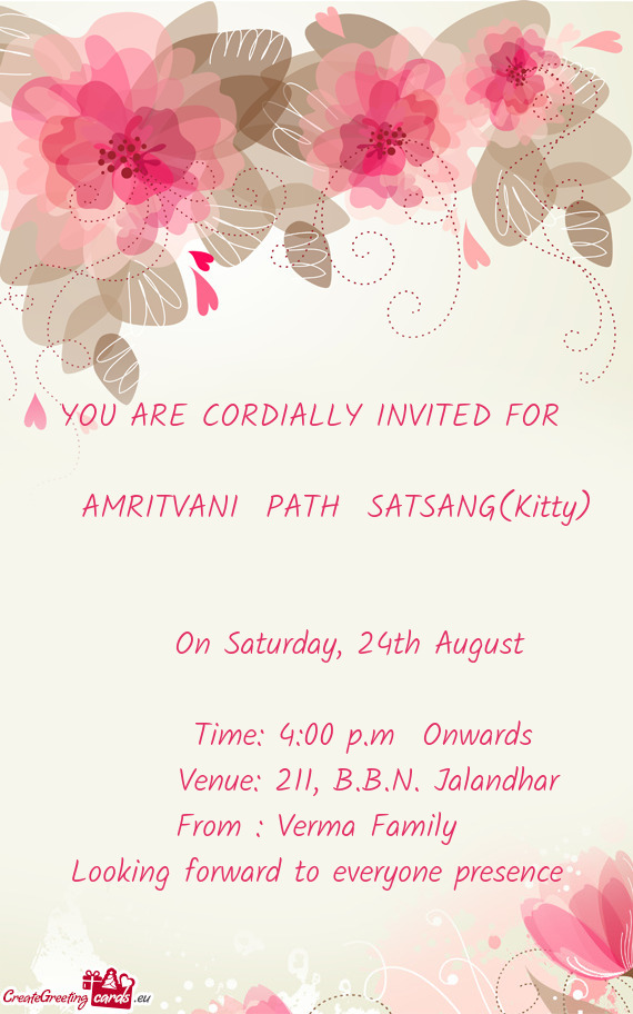 Venue: 211, B.B.N. Jalandhar