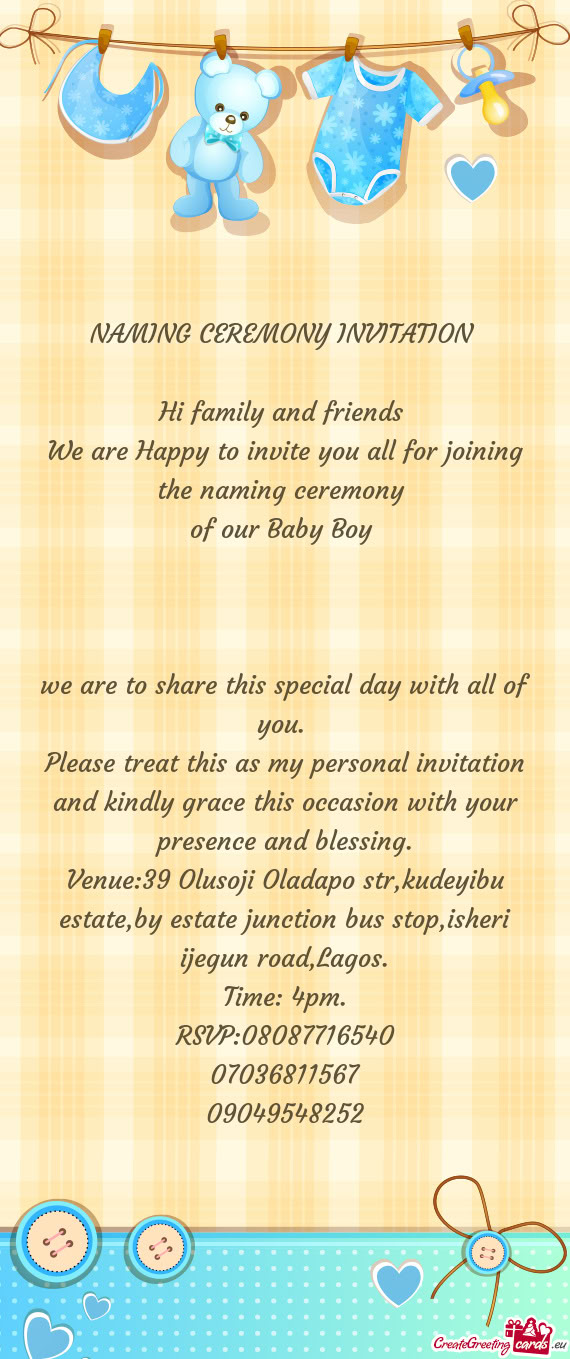 Venue:39 Olusoji Oladapo str,kudeyibu estate,by estate junction bus stop,isheri ijegun road,Lagos