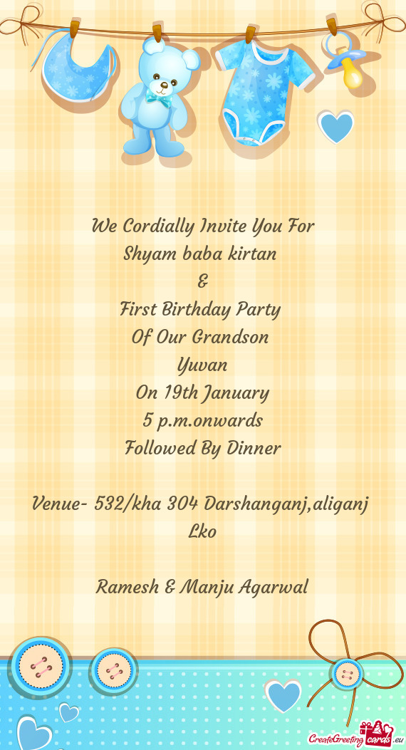 Venue- 532/kha 304 Darshanganj,aliganj