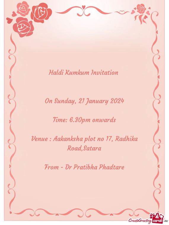 Venue : Aakanksha plot no 17, Radhika Road,Satara