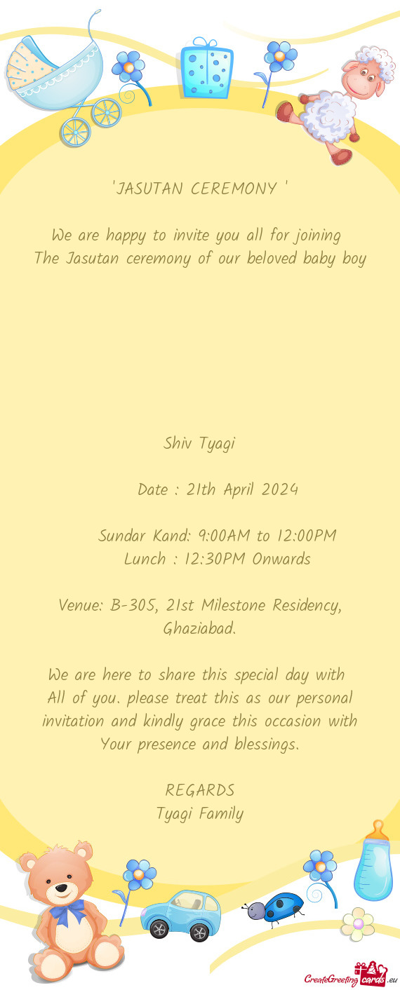 Venue: B-305, 21st Milestone Residency, Ghaziabad