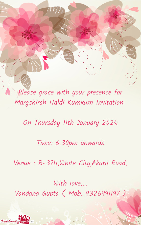 Venue : B-3711,White City,Akurli Road