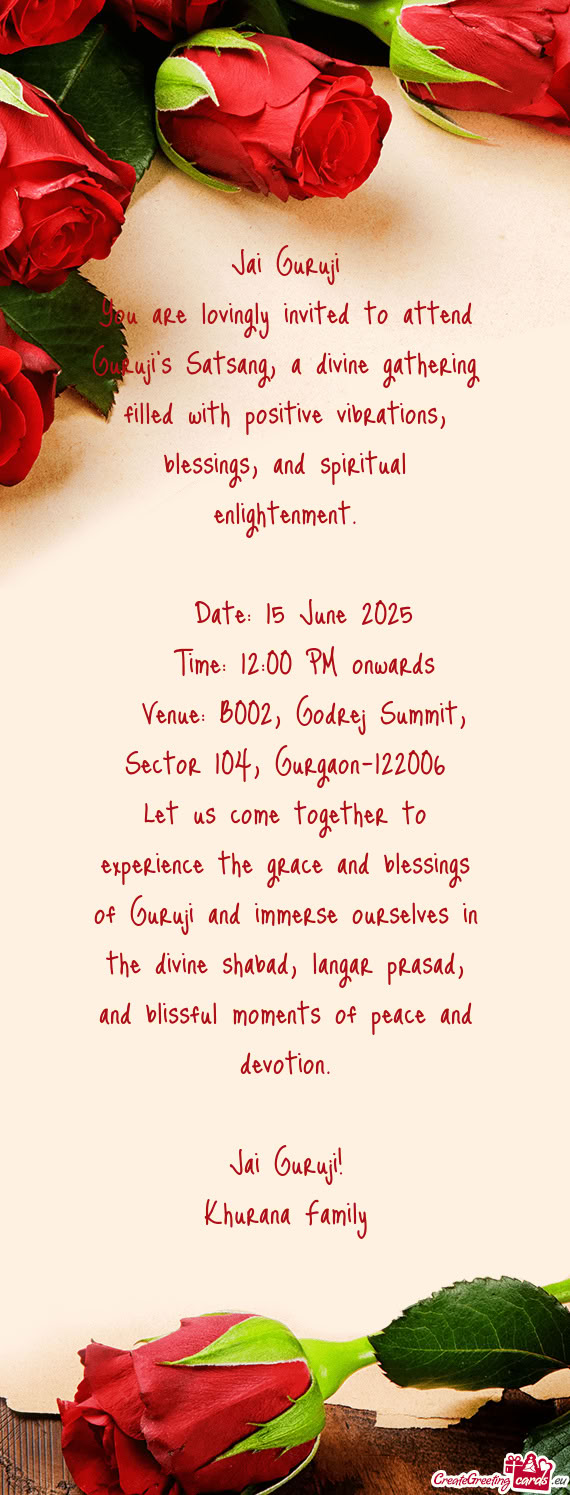 📍 Venue: B002, Godrej Summit, Sector 104, Gurgaon-122006