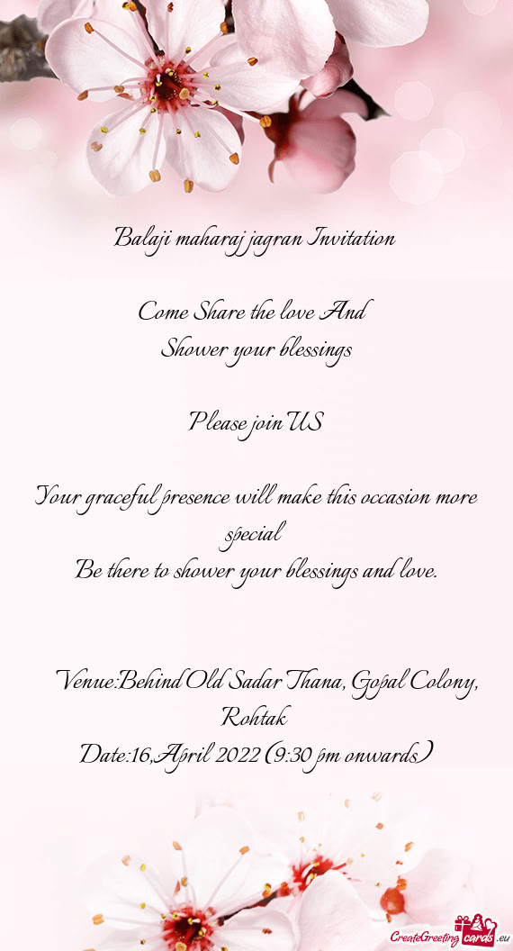 Venue:Behind Old Sadar Thana, Gopal Colony, Rohtak