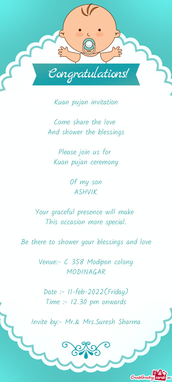 Venue:- C 358 Modipon colony