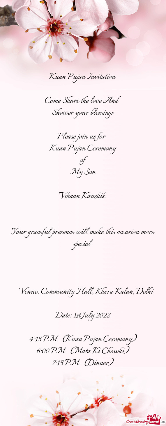 Venue: Community Hall, Khera Kalan, Delhi