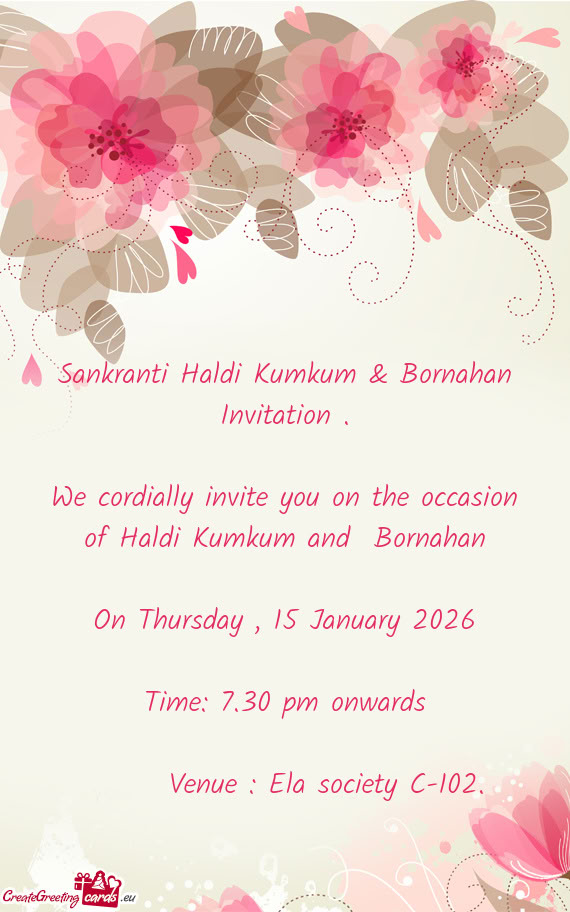 Venue : Ela society C-102