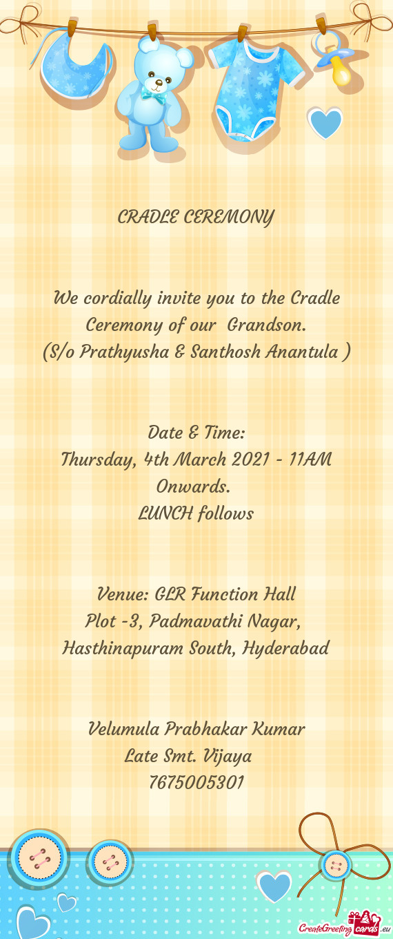 Venue: GLR Function Hall