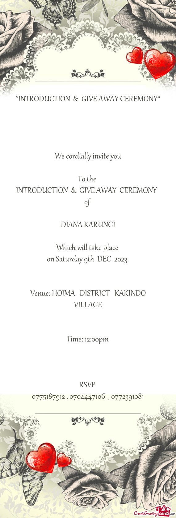 Venue: HOIMA DISTRICT KAKINDO VILLAGE