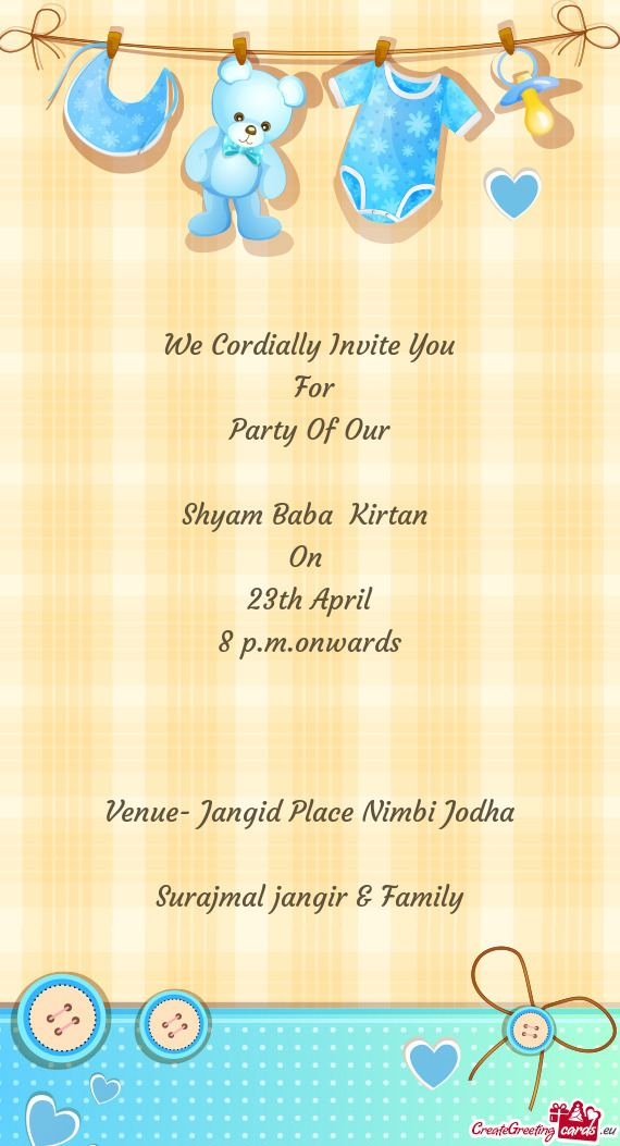 Venue- Jangid Place Nimbi Jodha