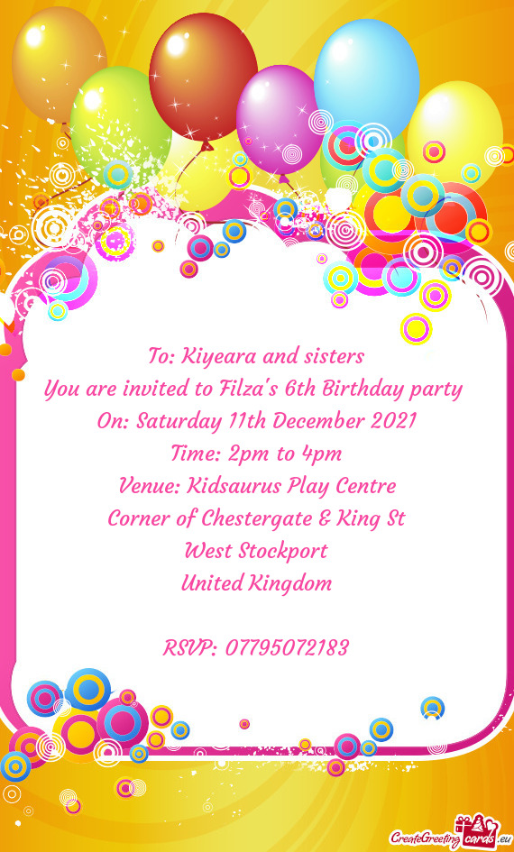 Venue: Kidsaurus Play Centre