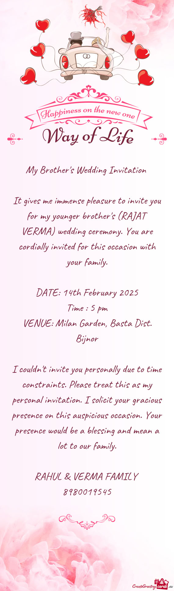 VENUE: Milan Garden, Basta Dist. Bijnor