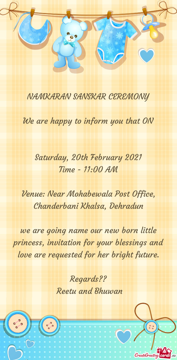 Venue: Near Mohabewala Post Office, Chanderbani Khalsa, Dehradun