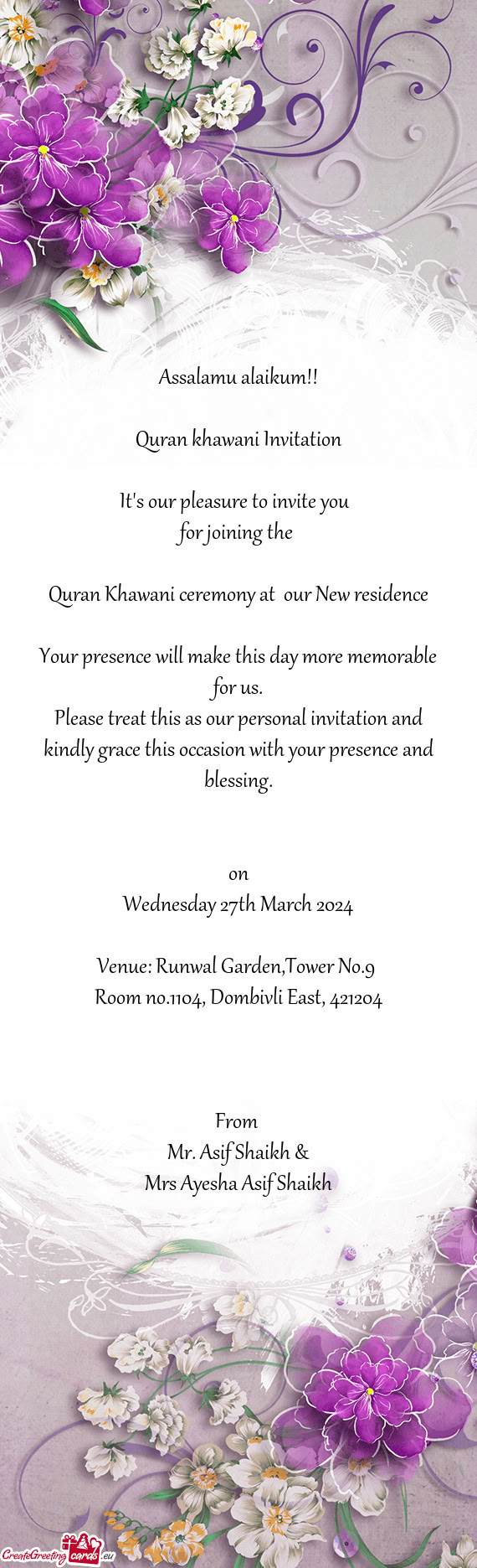 Venue: Runwal Garden,Tower No.9