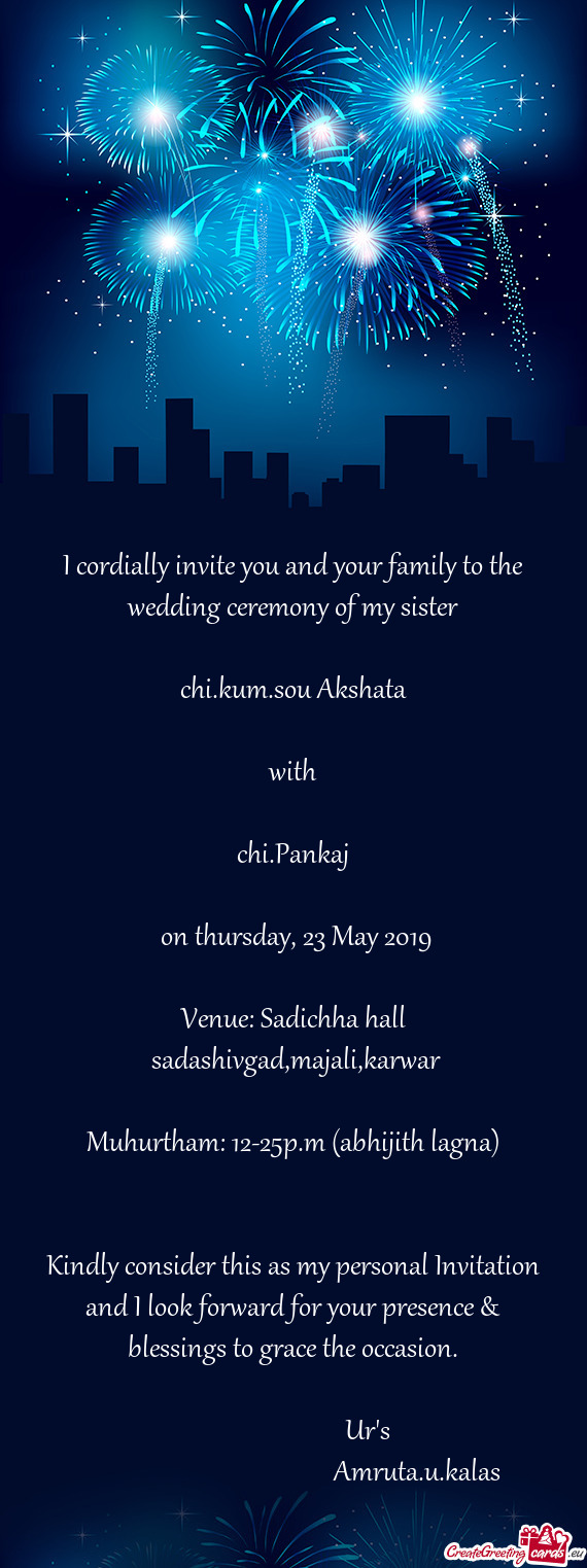 Venue: Sadichha hall