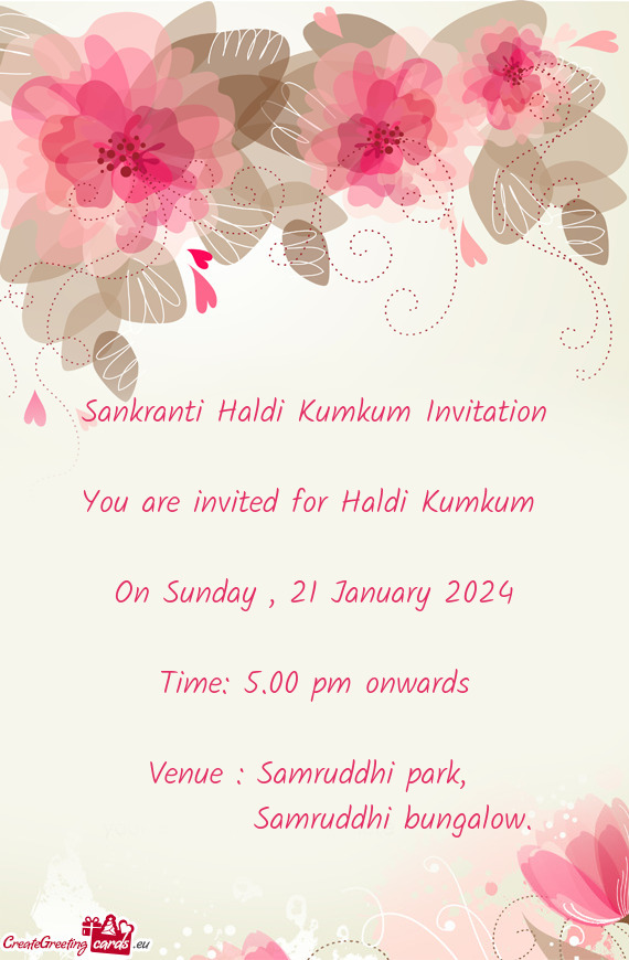 Venue : Samruddhi park