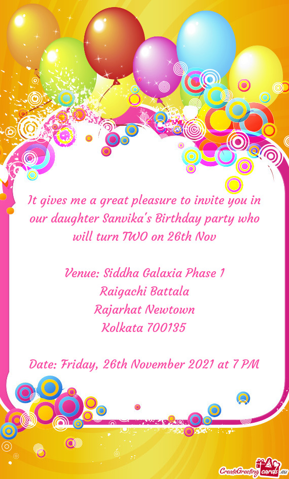 Venue: Siddha Galaxia Phase 1