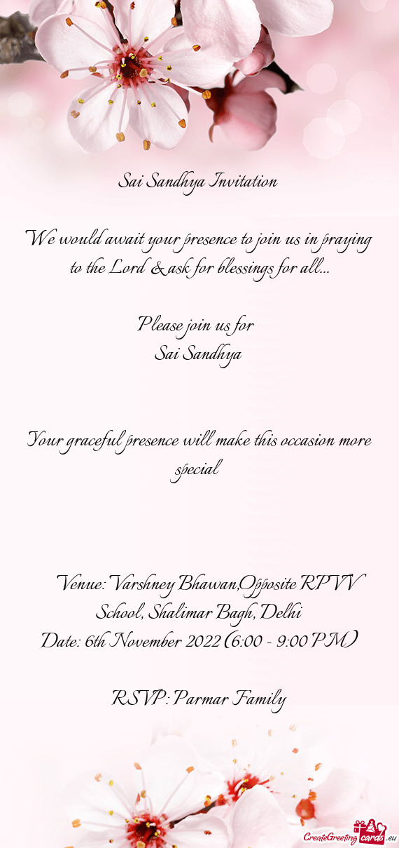 Venue: Varshney Bhawan,Opposite RPVV School, Shalimar Bagh, Delhi