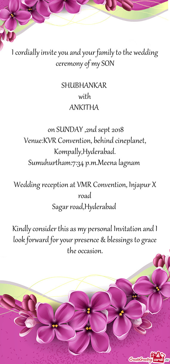 Venue:KVR Convention, behind cineplanet, Kompally,Hyderabad